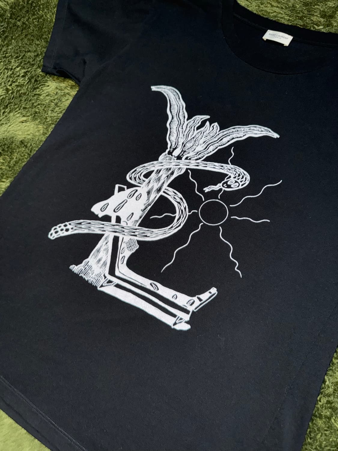 [L] Saint Laurent 생로랑 14ss 그래픽 티셔츠 블랙 상품이미지2