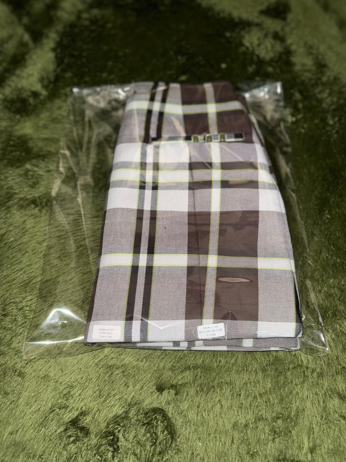 [M] 아디다스 X IVY PARK 플레이드 스커트 브라운 상품이미지10