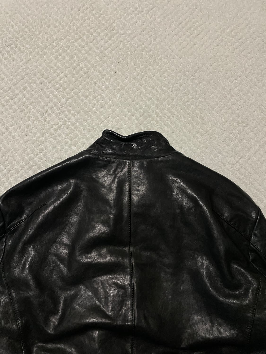 SIEG 웨스턴 무드 램스킨 양가죽 절개 레더 자켓 상품이미지7