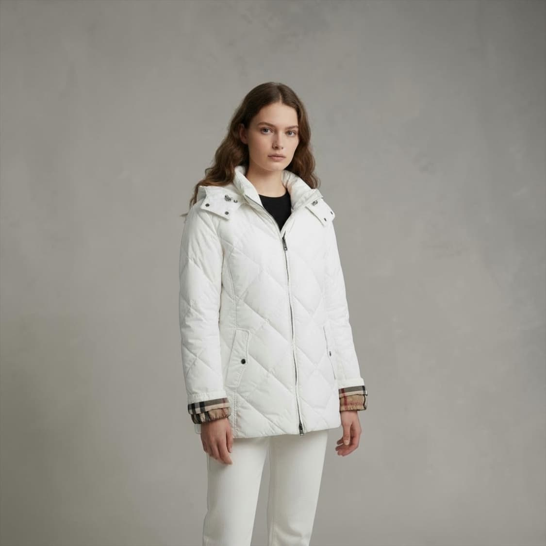 L/ 버버리 다운 퀄팅 패딩 집업 자켓 상품이미지1