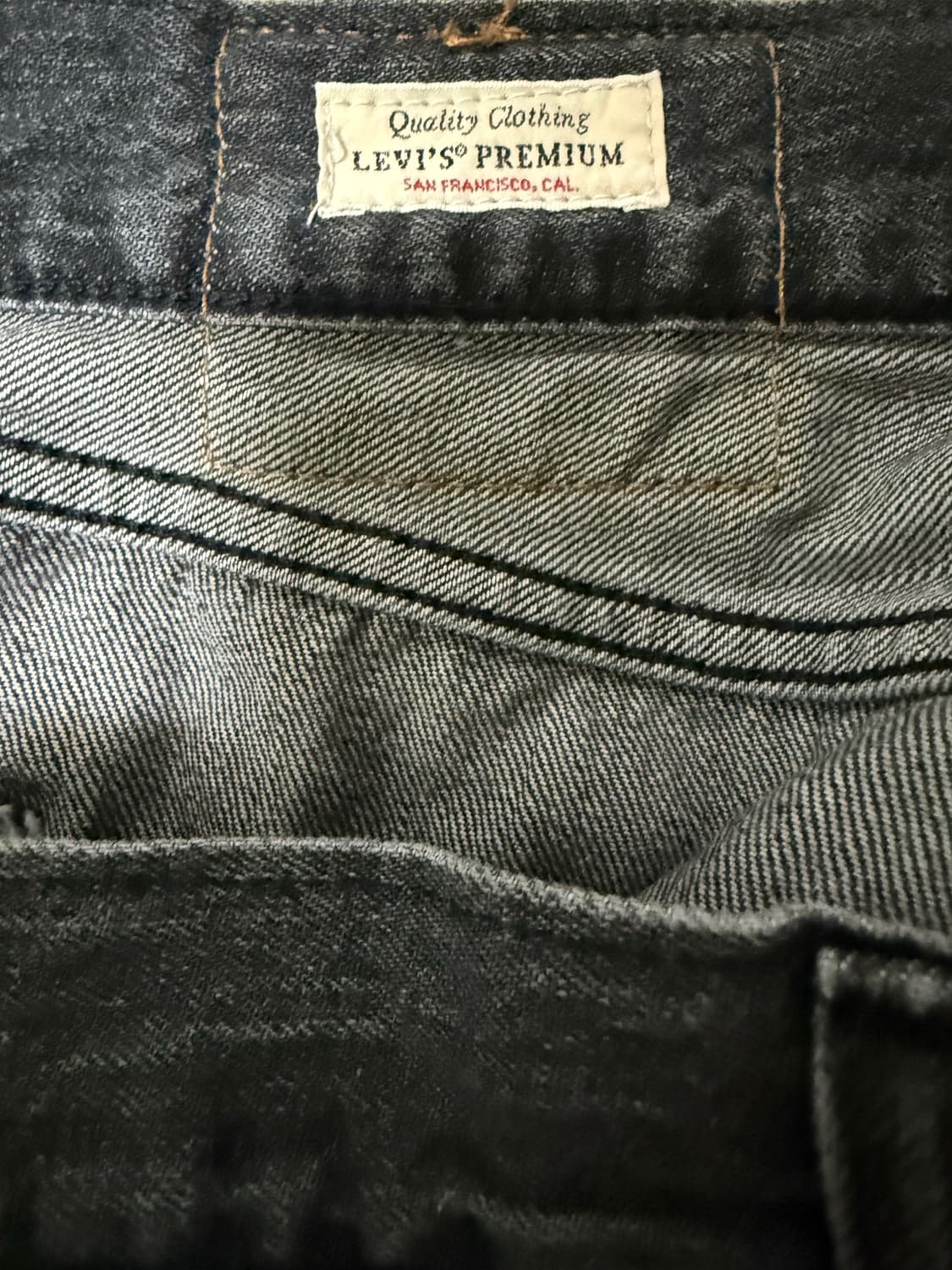 리바이스 505 셀비지 흑청 상품이미지4