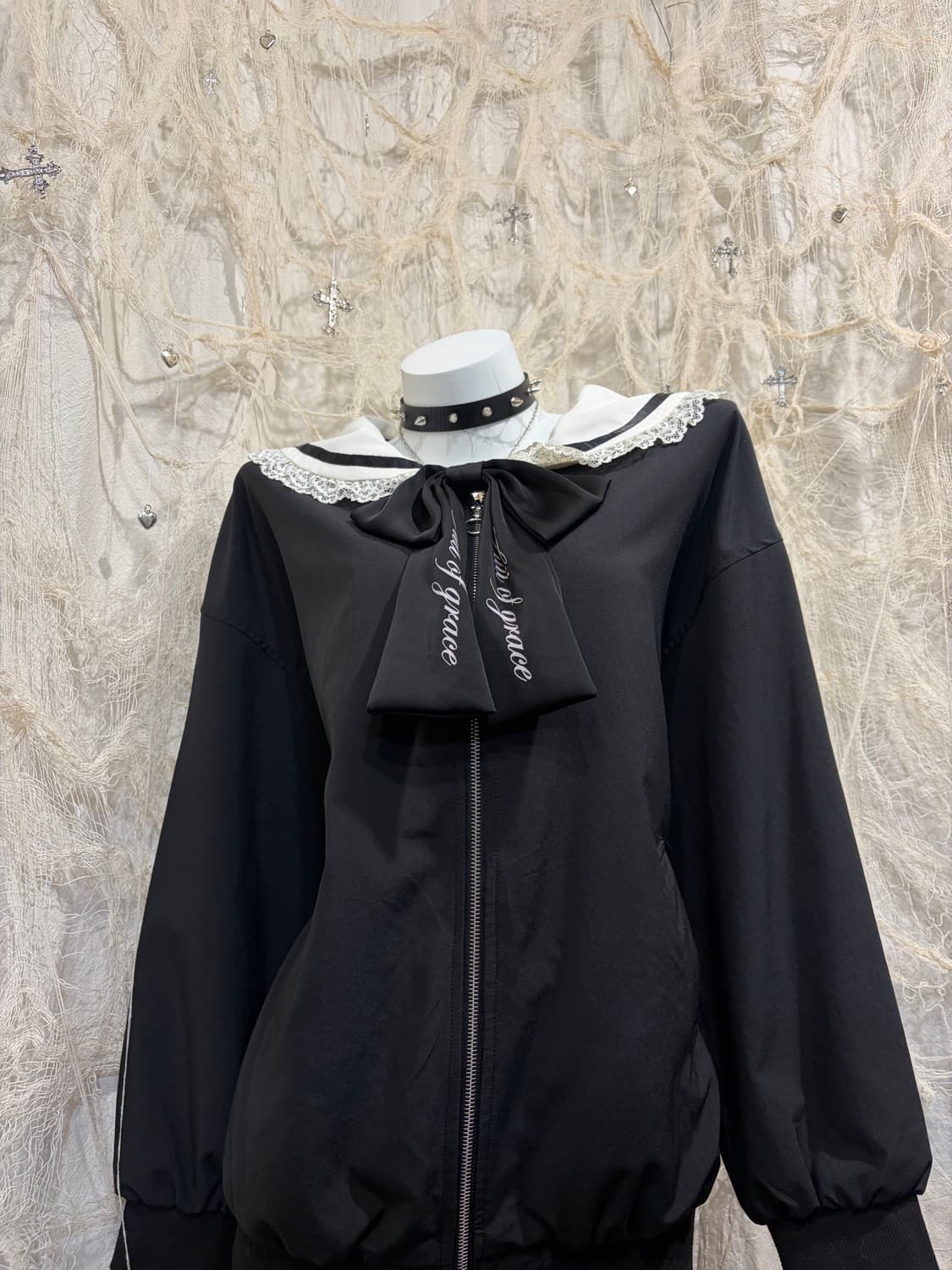 Y2K Lolita Sailor Collar Zip-Up 상품이미지6