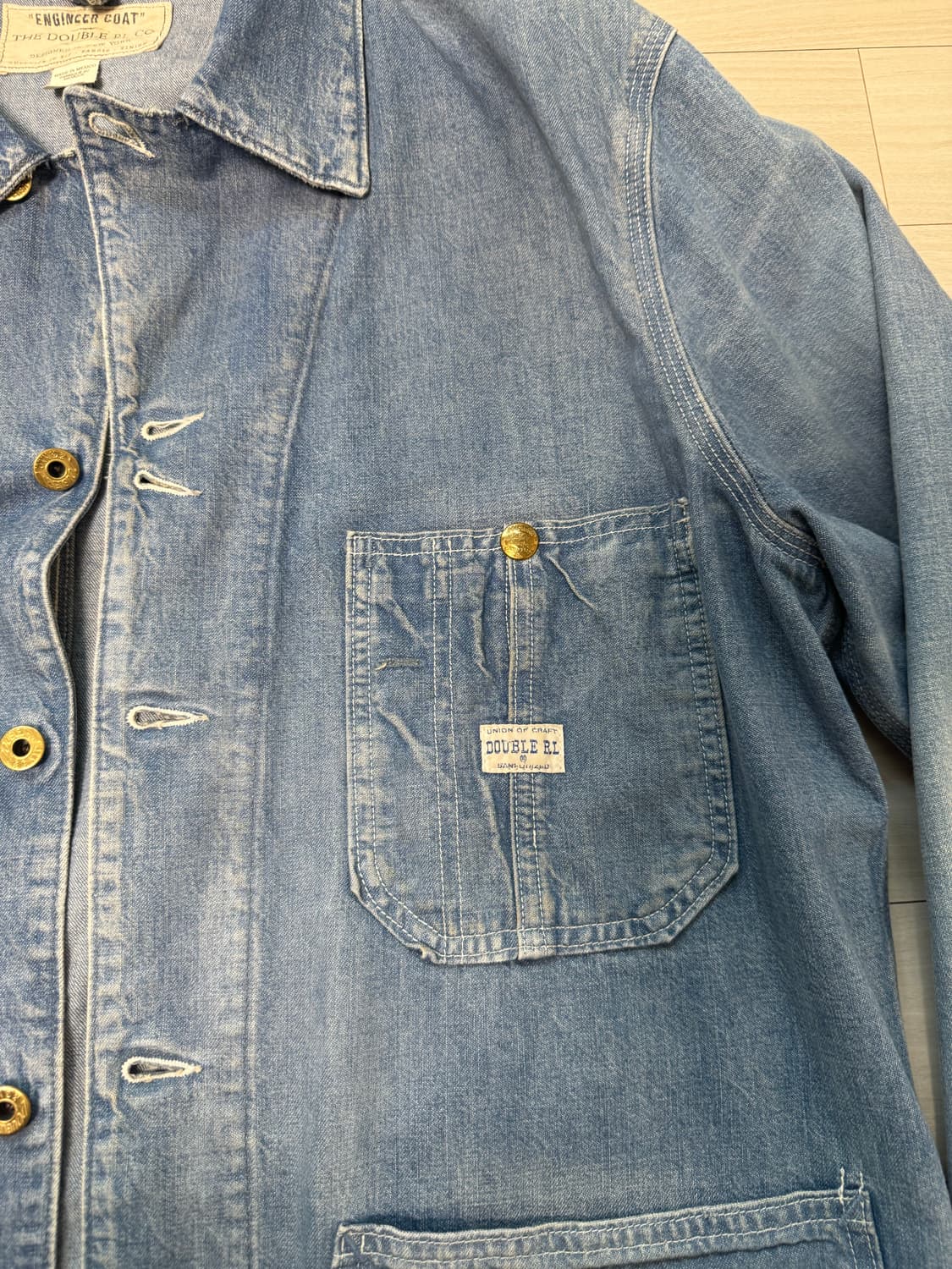 더블알엘 엔지니어 청자켓 XL사이즈 판매합니다. 상품이미지3