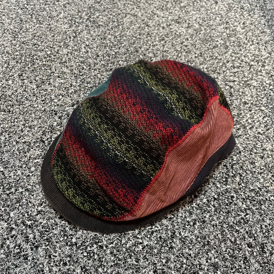 Jpn 빈티지 그레이스햇 컬러 패치워크 헌팅캡 상품이미지1