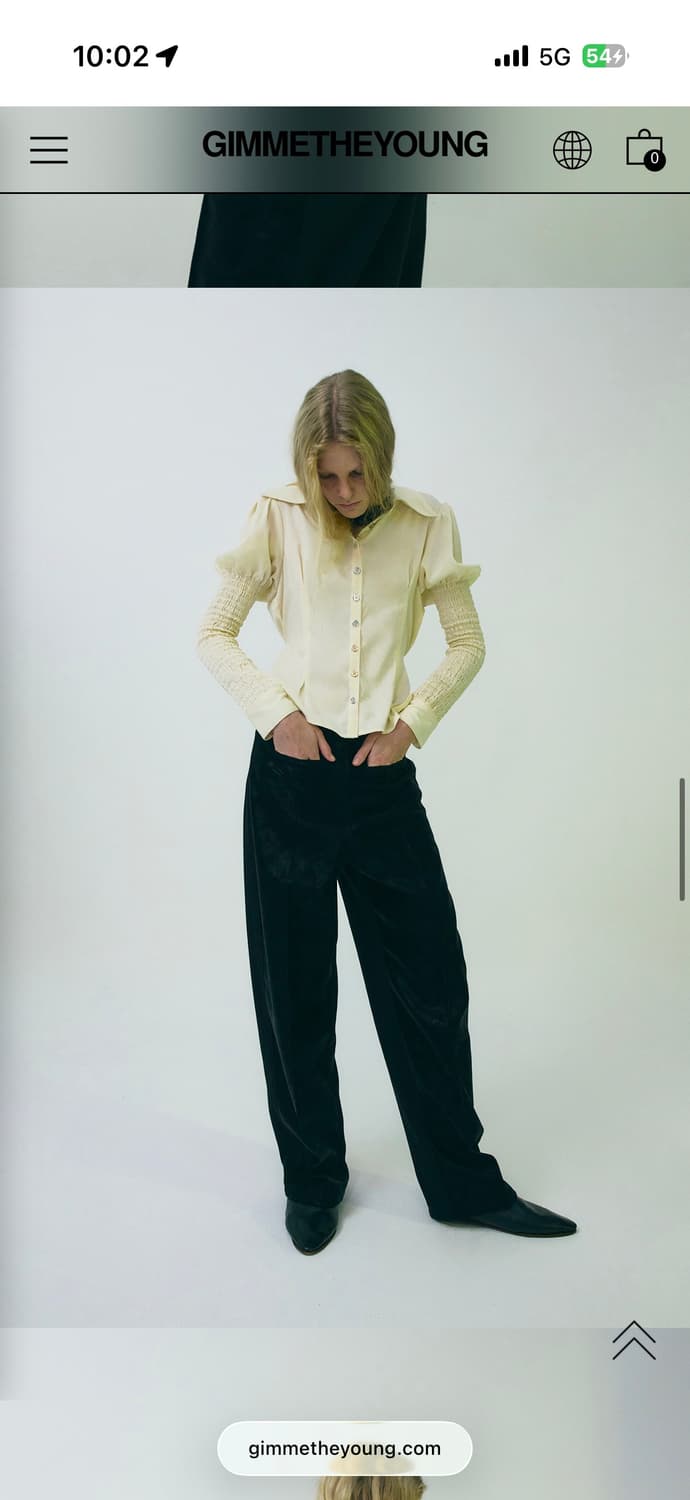 김미더영 스모크 퍼프 블라우스 레몬  상품이미지3