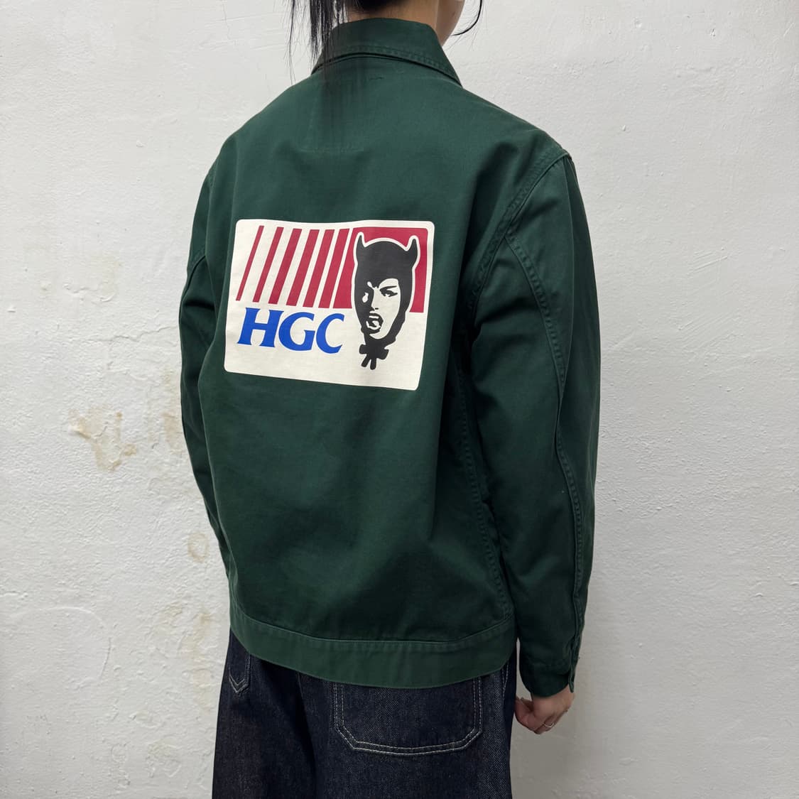 히스테릭글래머 다크그린컬러 HGC 자수로고 코튼 워크 자켓 상품이미지2