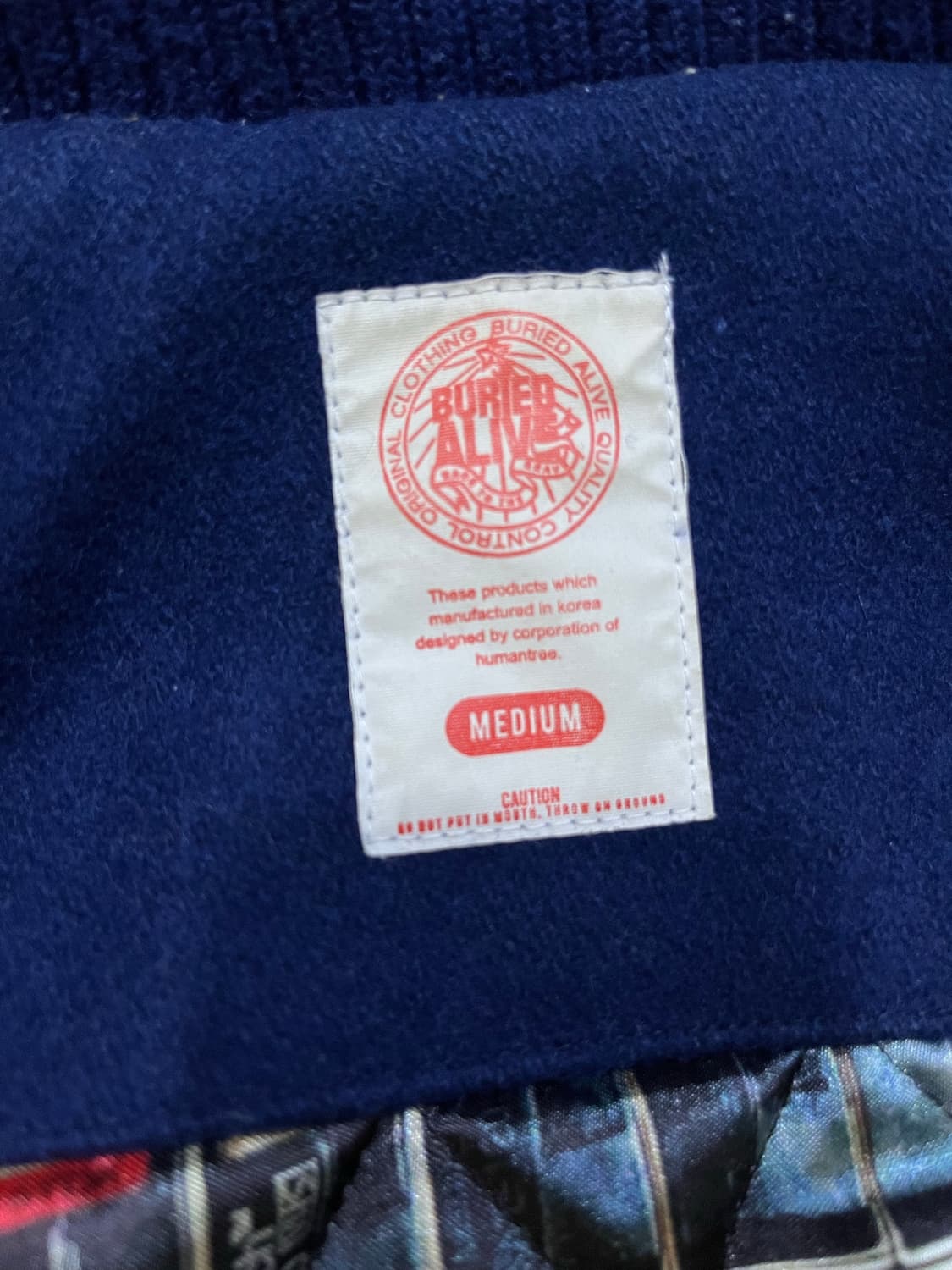 베리드얼라이브 바시티자켓 M 상품이미지3