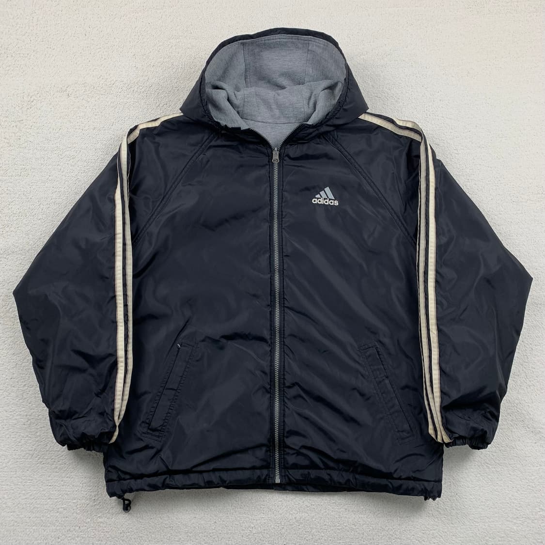 90s 아디다스 올드스쿨 퍼포먼스 빅로고 리버시블 후드 점퍼 상품이미지7