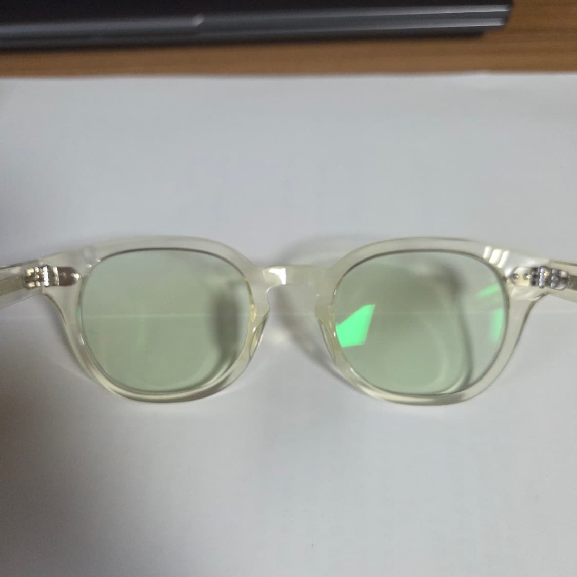 [46-22] 언커먼아이웨어 로저 샴페인 / 아넬형 아넬 투명 뿔테 상품이미지6