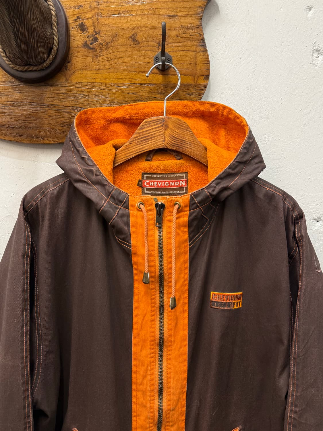 CHEVIGNON Contrast Panel Hooded Fleece-L 상품이미지2