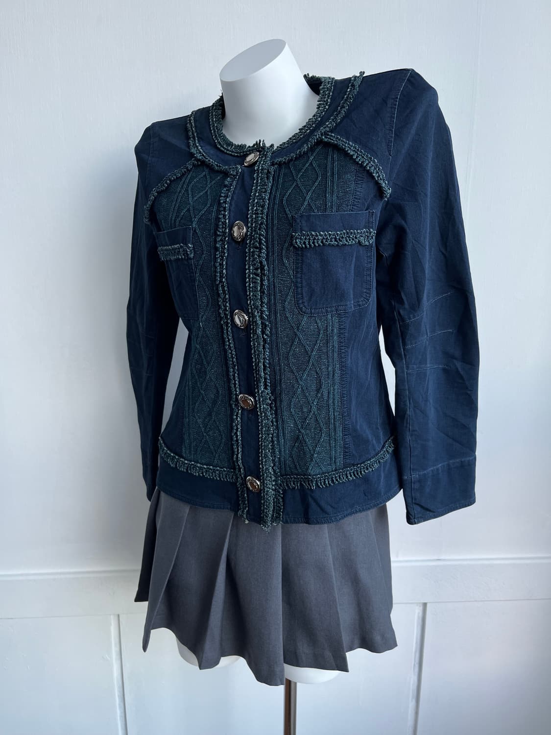 KAORYINU 데님 패치 자켓 상품이미지1