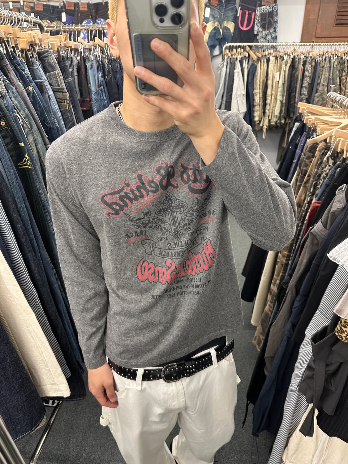 L) BEANS HOUSE 프린팅 빈티지 롱슬리브 긴팔티 상품이미지2