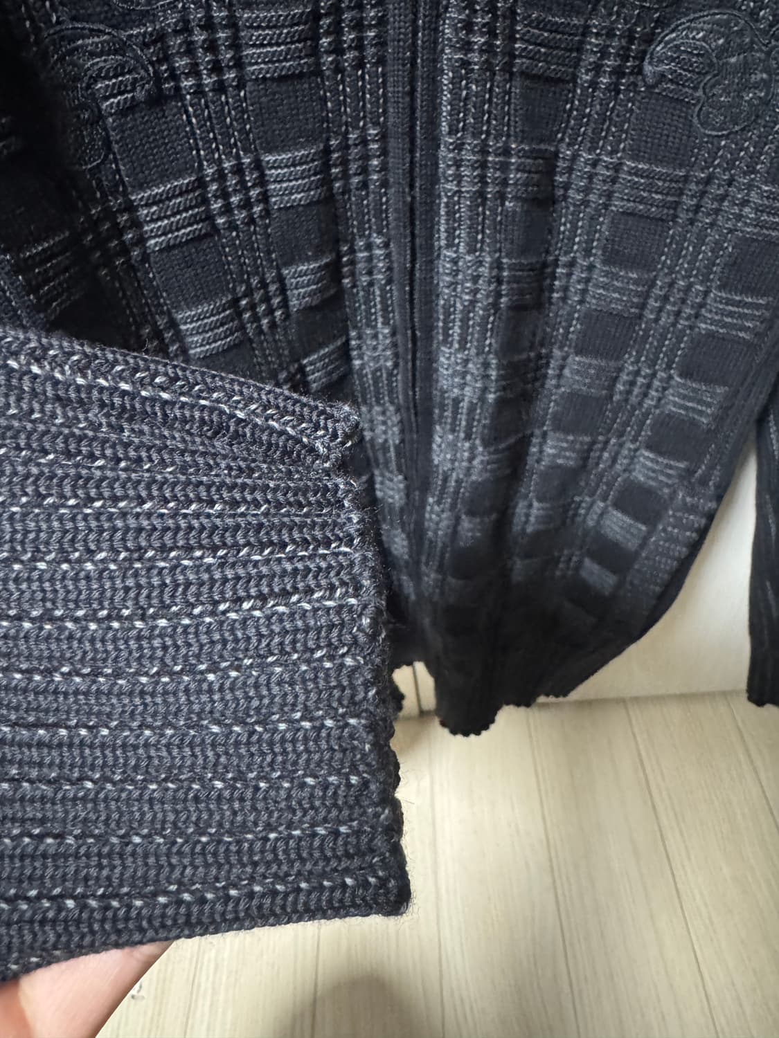 베르사체 블랙 자카드 바로크 니트집업 상품이미지6