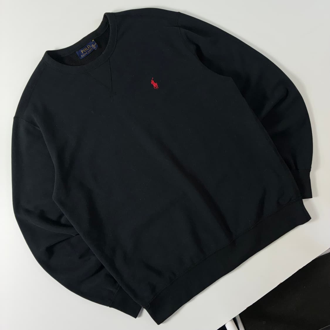 Polo  폴로 랄프로렌 신형 자수 코튼 블랙 맨투맨  상품이미지2