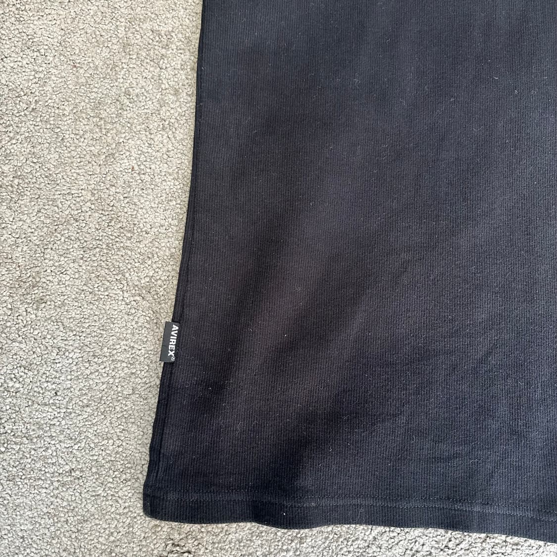 아비렉스 USA 블랙 골지 반팔티L 상품이미지3