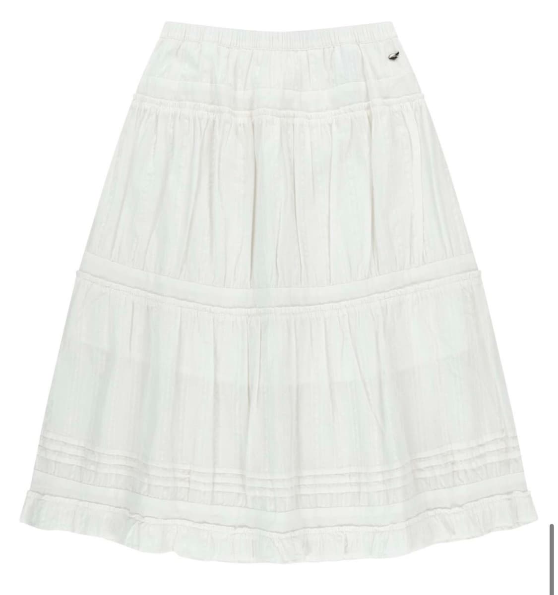 코이세이오(COYSEIO) SHIRRING MIDI SKIRT WHITE 상품이미지4