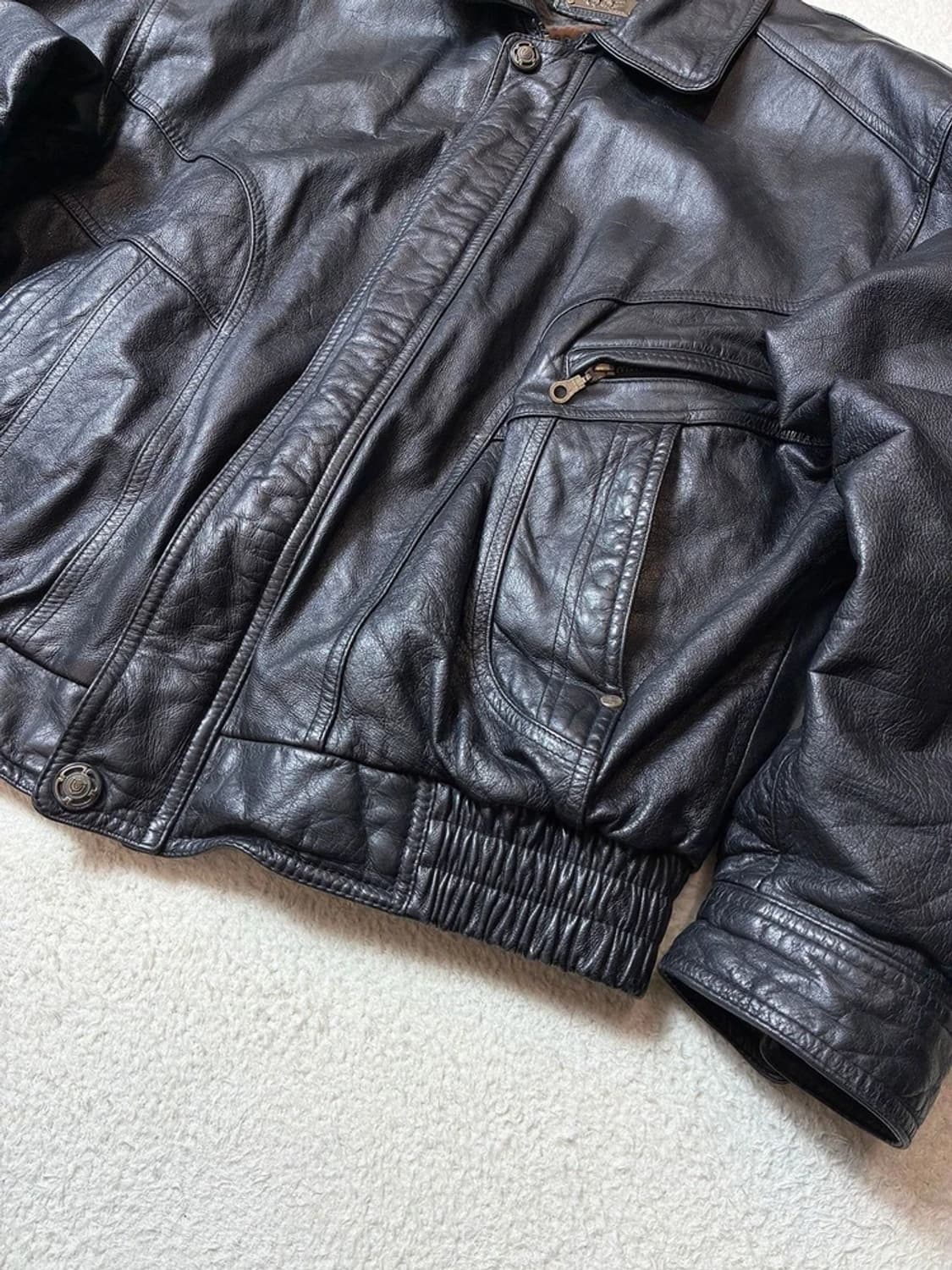 WinStan 90's A-1 리얼 레더 봄버 자켓 PN6377 상품이미지4