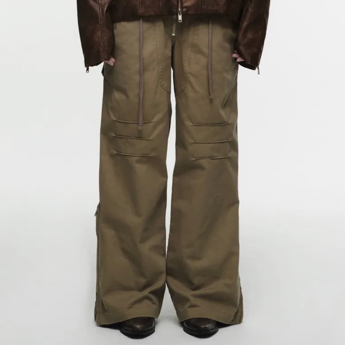 OVERLAP PINTUCK PANTS (UNISEX) VINTAGE B 상품이미지2