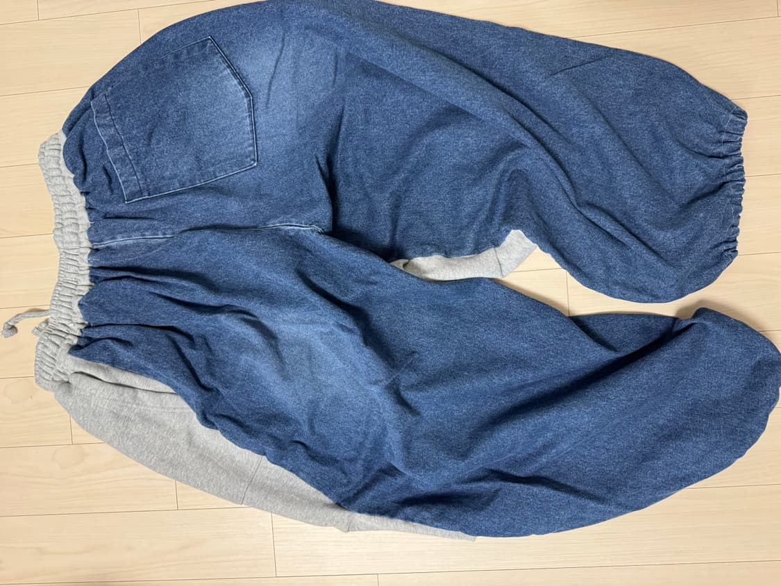데님 스웻 믹스 벌룬팬츠 (커스텀 팬츠) 상품이미지2
