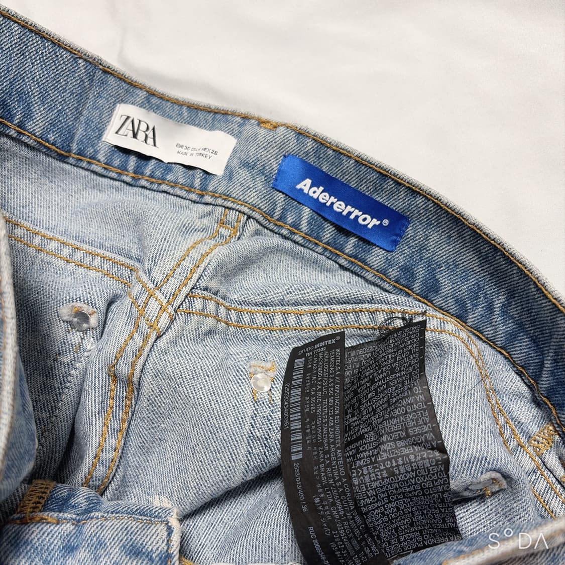 자라 아더에러 패치워크 진 청바지 36 상품이미지8