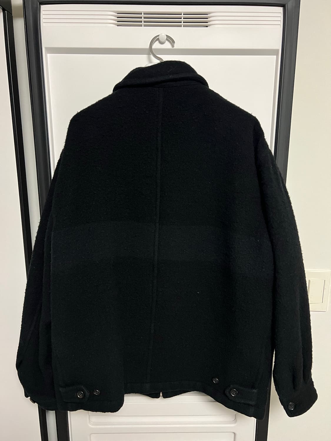 90s 꼼데 옴므 빈티지 CDG homme 울 자켓 블랙 상품이미지2