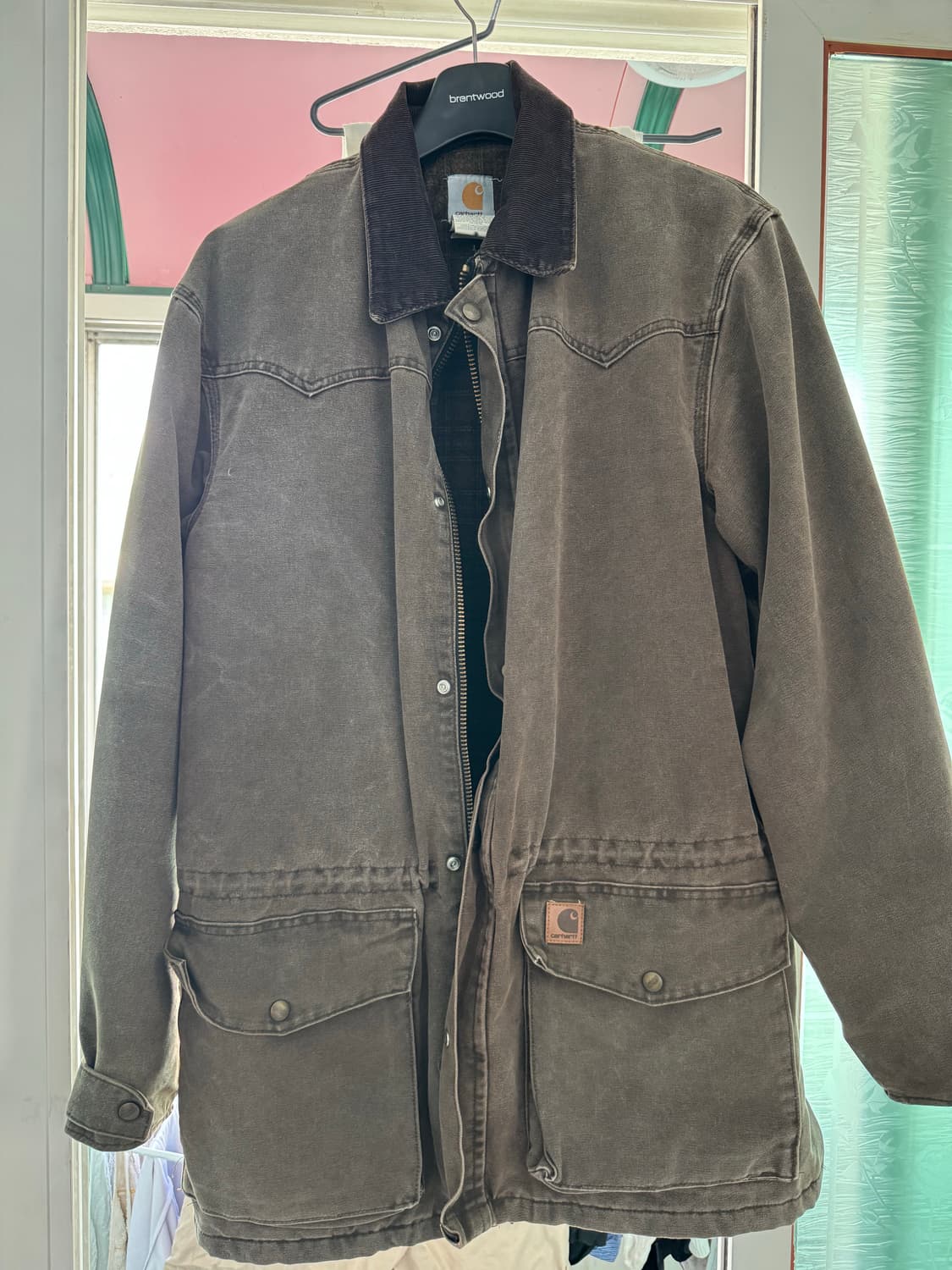 칼하트Carhartt 초어 코트 자켓 C52 브라운 L 디트로이트  상품이미지3