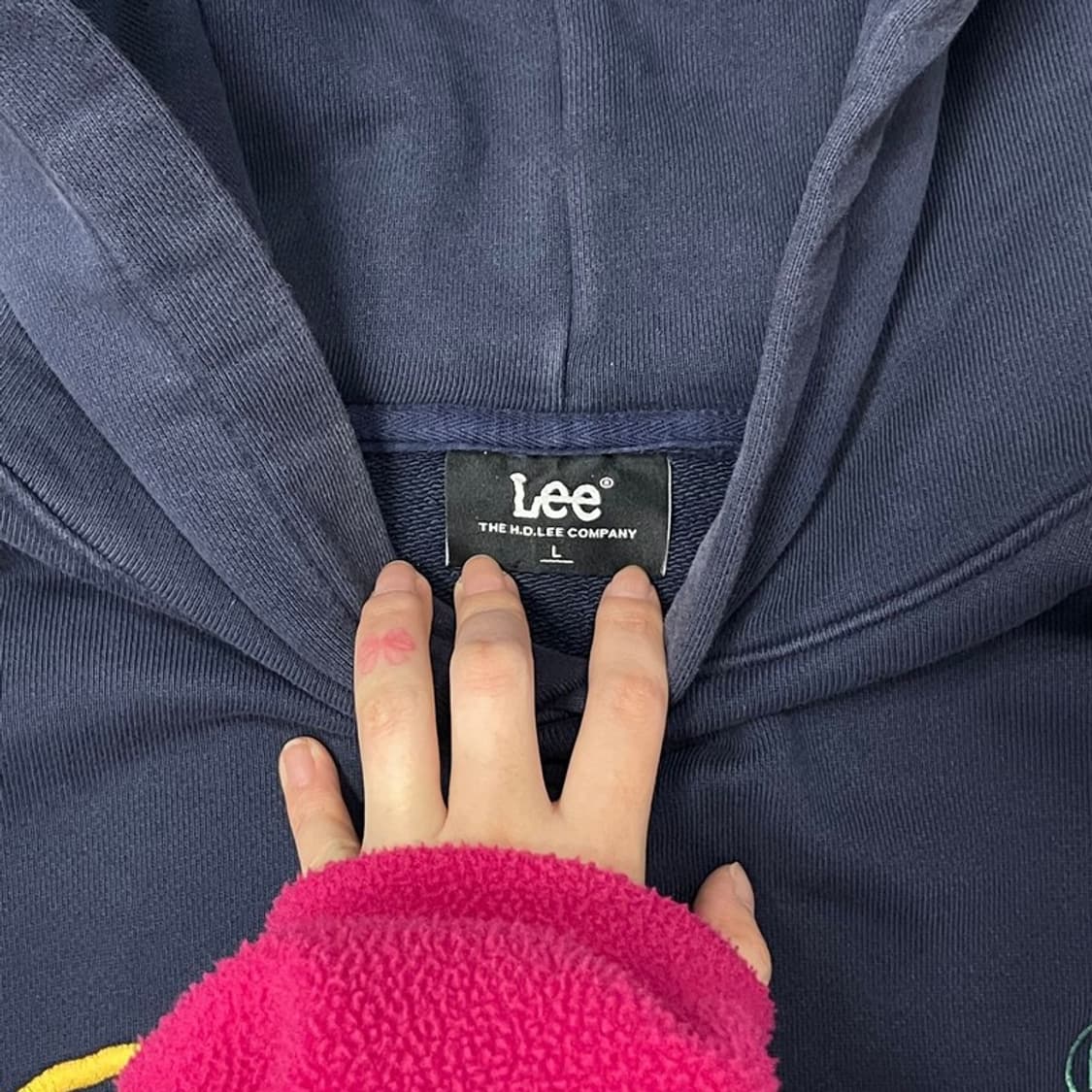 리 자수 로고 후드티 v0071 상품이미지6