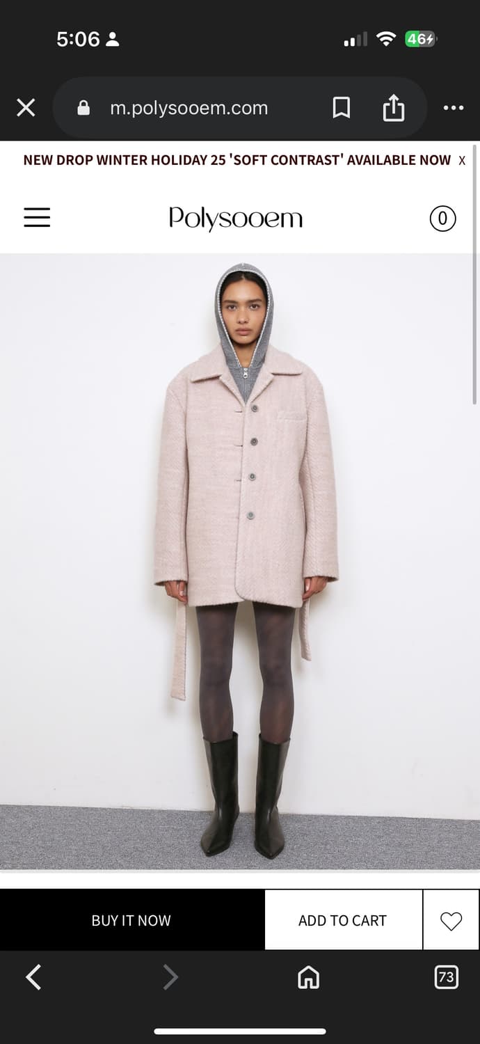 폴리수엠 하프 코트 상품이미지4