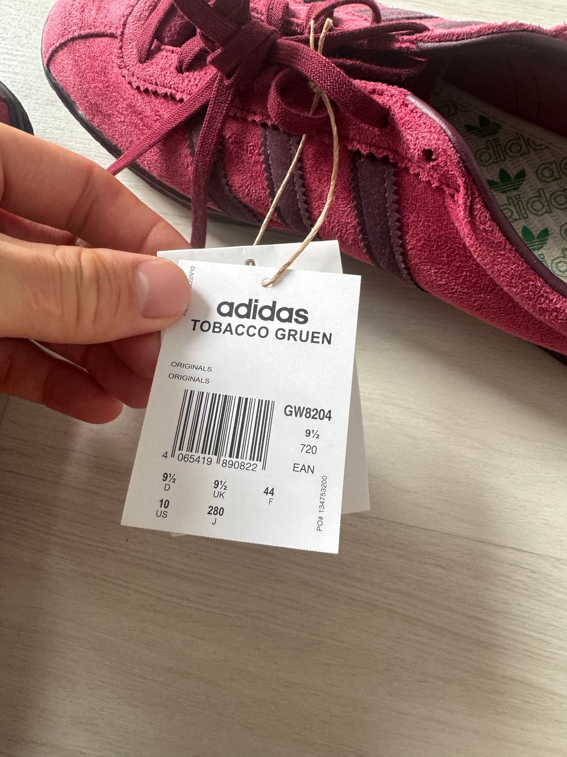 (새상품)아디다스 토바코 그루엔 컬리지에이트 버건디 280 상품이미지7