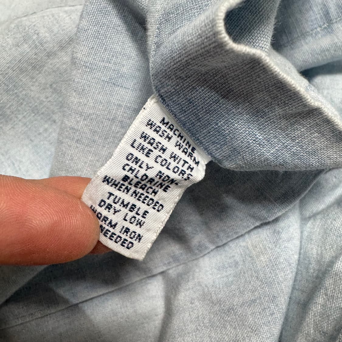 Name : 폴로 랄프로렌 샴브레이 연청 데님 오버핏 셔츠 :)  상품이미지4