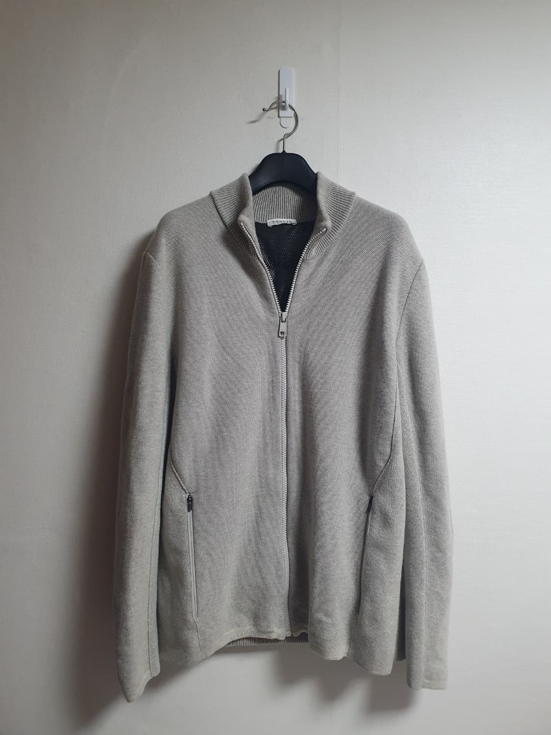 랑방스포츠 하이넥 니트 집업 자켓 라이트그레이 105 상품이미지2