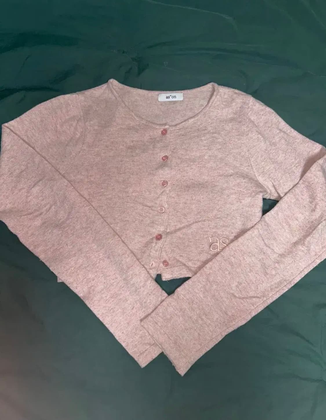 애즈온 리스 가디건 핑크 상품이미지2
