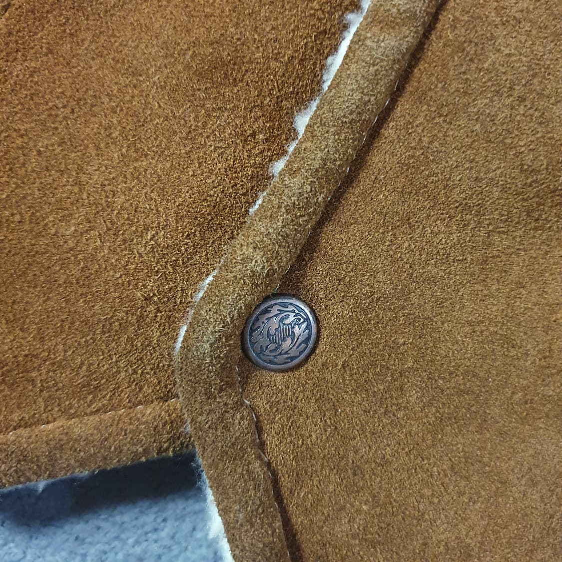 70s Marla 아메리칸 웨스턴 스웨이드 셰르파 랜쳐 베스트 38 S 상품이미지5