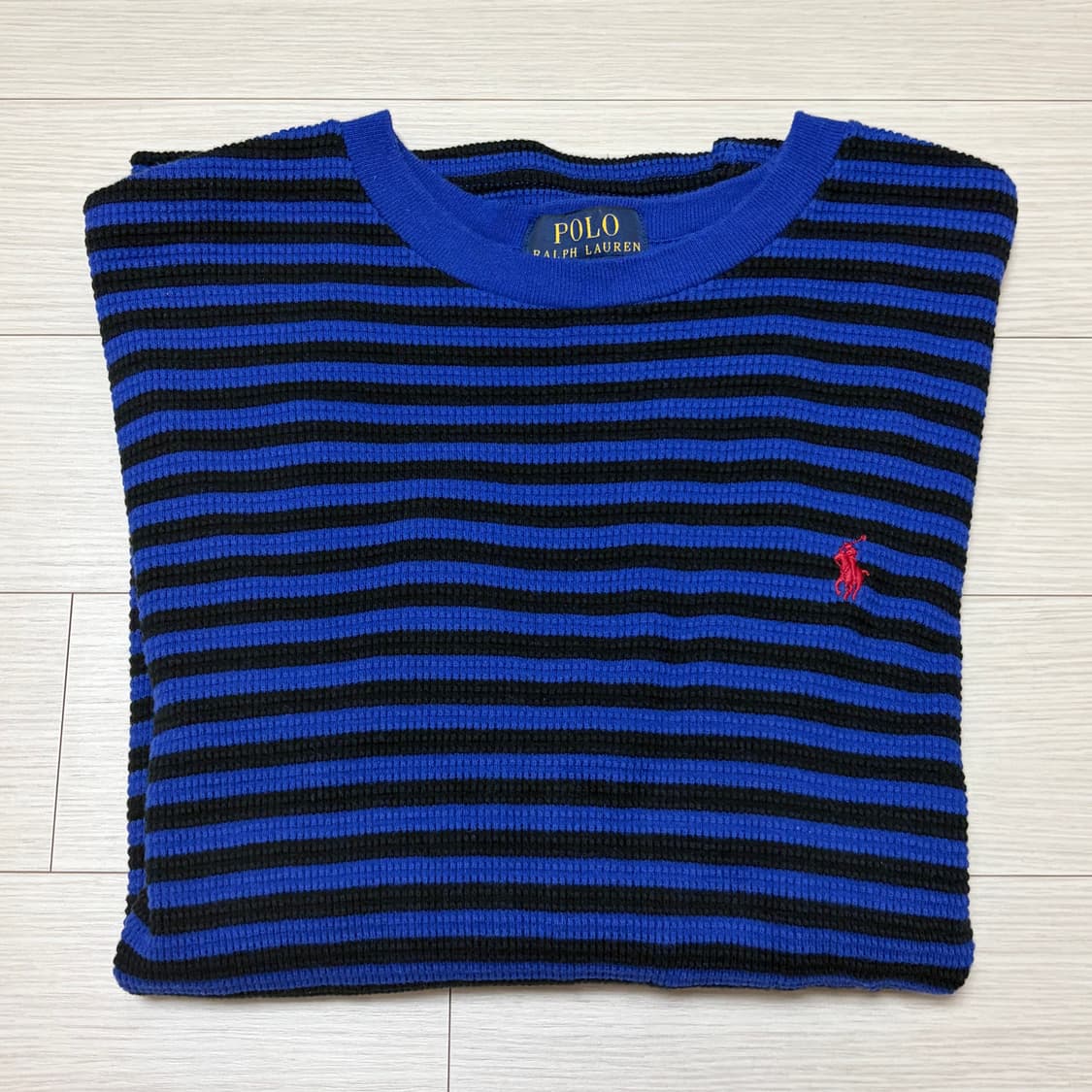 폴로 스트라이프 와플 티셔츠 상품이미지1