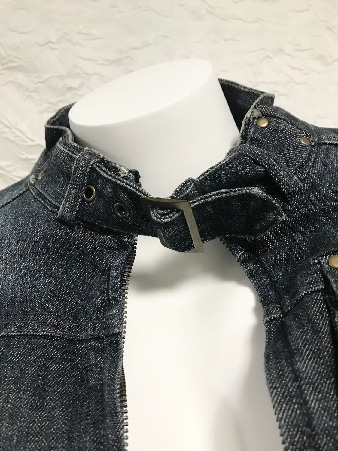 빈티지 00s y2k 카고 포켓 바이커 데님 자켓 상품이미지4