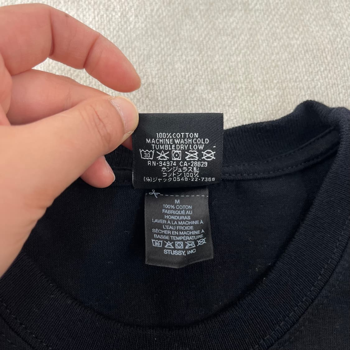 100 스투시 호놀룰루 블랙 롱슬리브 티셔츠 상품이미지5
