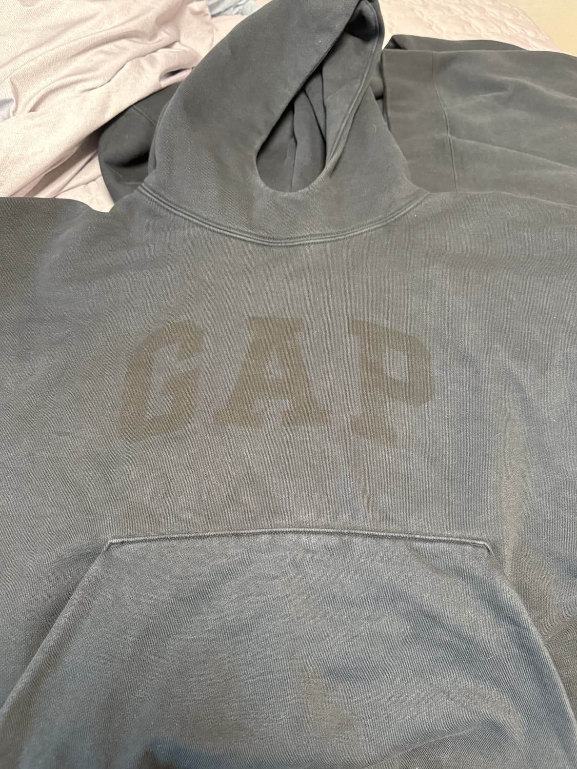 이지 갭 엔지니어드 바이 발렌시아가 도브 후드 워시드 블랙 M 상품이미지1