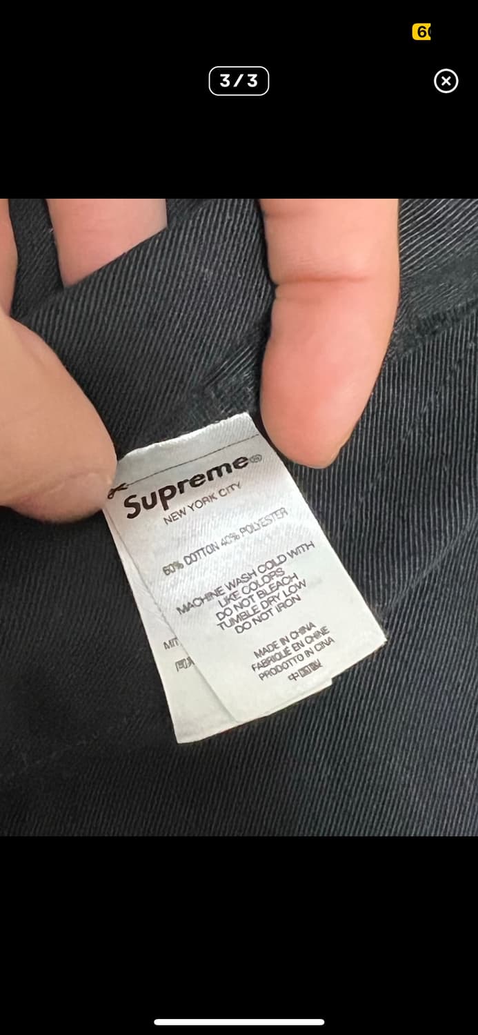 슈프림 워크팬츠 블랙 상품이미지3