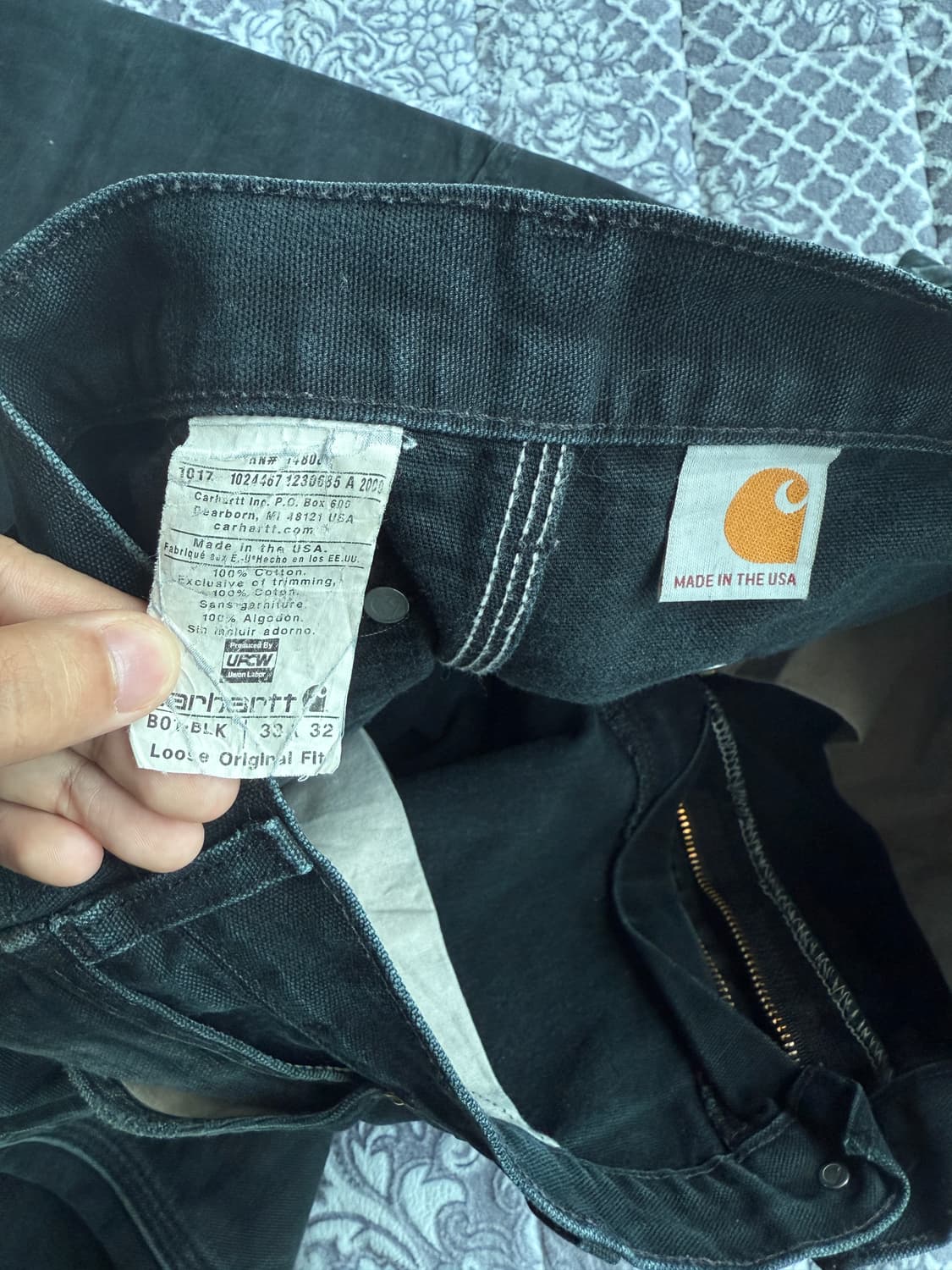 빈티지 칼하트 더블니B01 BLK 상품이미지3