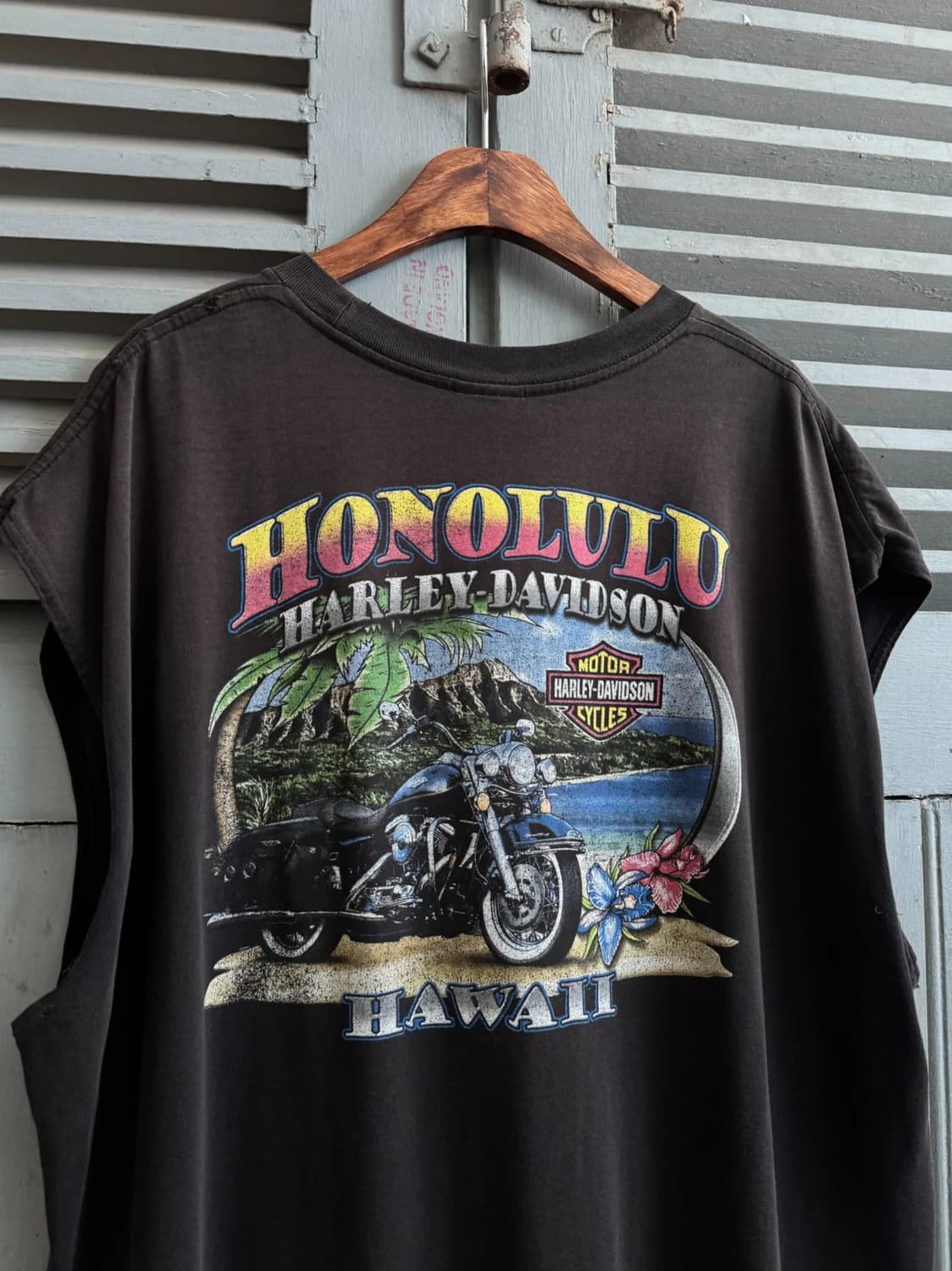 [3XL]할리데이비슨 하와이 챕터 커스텀 슬리브리스 상품이미지1