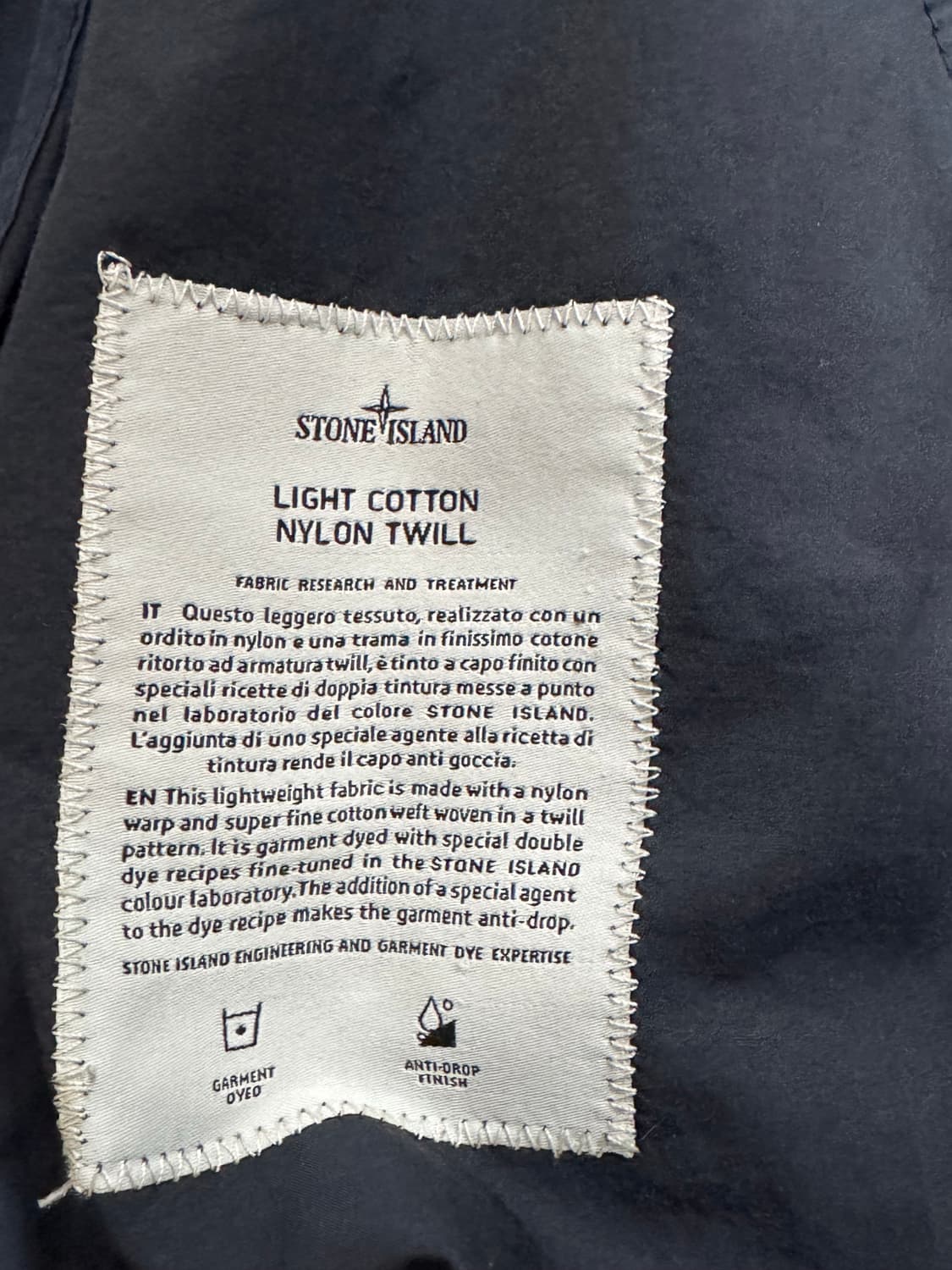 스톤아일랜드 라이트 코튼 나일론 트윌 상품이미지4