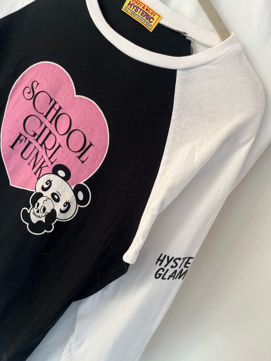 히스테릭 글래머 스쿨 걸 펑크 하트 팬더 나그랑 롱 슬리브 긴팔 티셔츠 상품이미지4