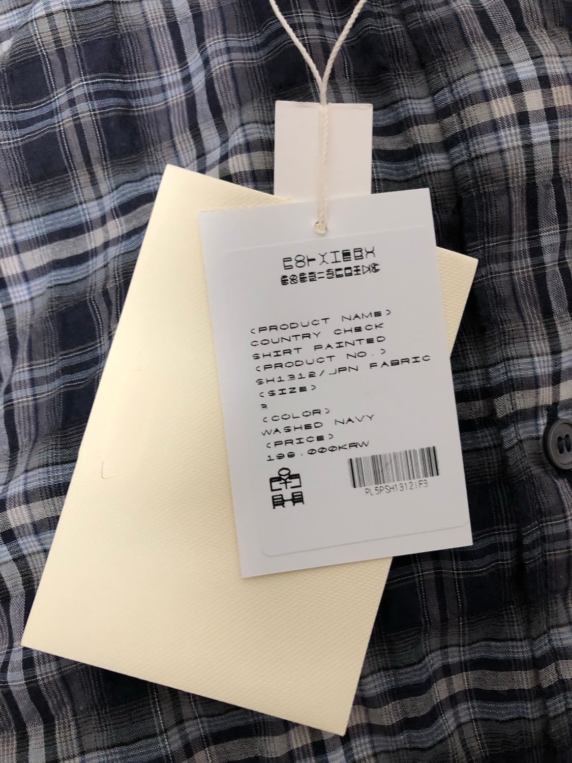3) 폴리테루 컨트리 체크 셔츠 워시드 네이비 페인티드 상품이미지4