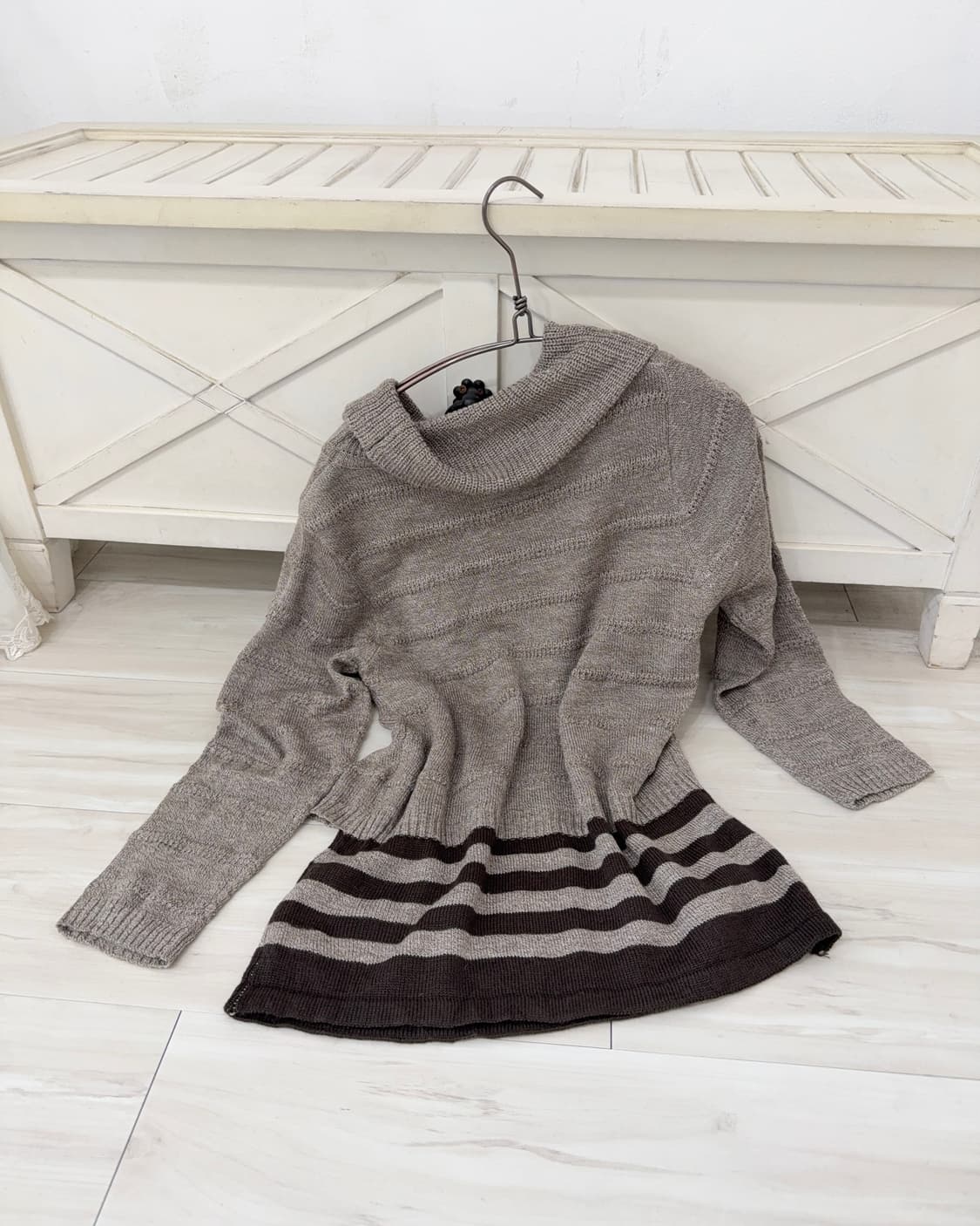 Nerd mocha mousse cardigan layered knit  상품이미지9