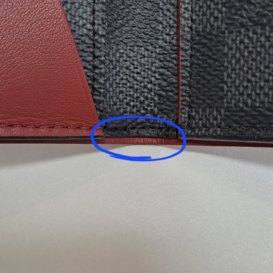 [100%/정품] 루이비통 오거나이저 다미에 그라파이트 레드 카드지갑 상품이미지5