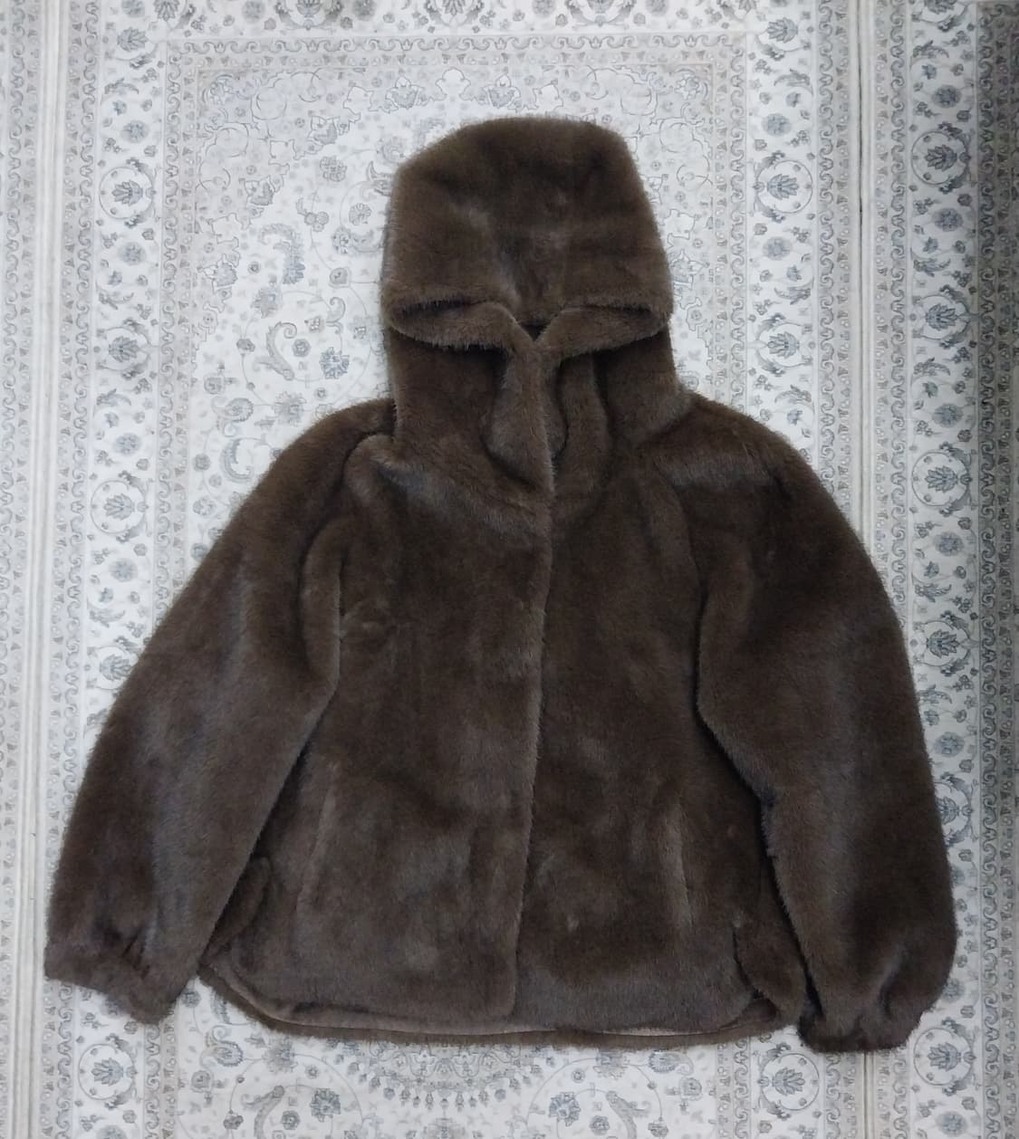 지고트 브라운 퍼 후드 숏 코트 F (66-66반) 상품이미지1