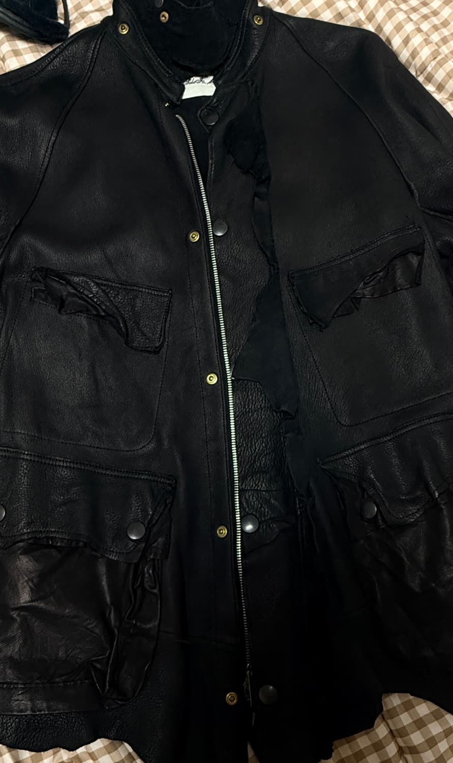 솔로이스트 러프아웃 디어스킨 레더자켓 48 상품이미지3