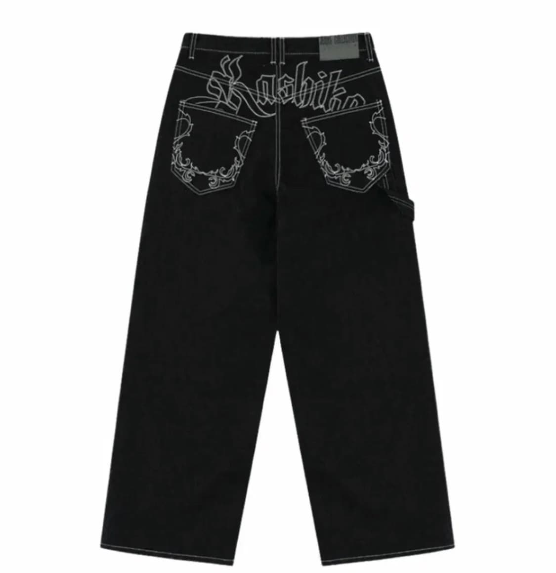 급처)카시코 자수 논페이드 데님 팬츠 블랙 S 미스치프 보헤미안서울 나체 상품이미지1