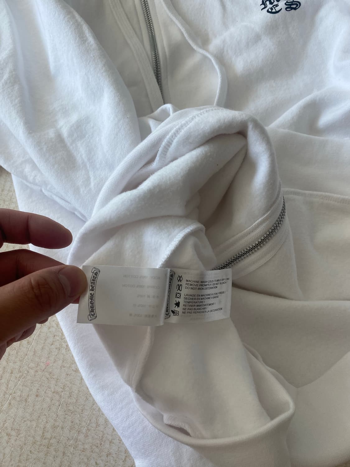 (새제품/XXL) 크롬하츠 버티컬로고 후드집업 상품이미지6