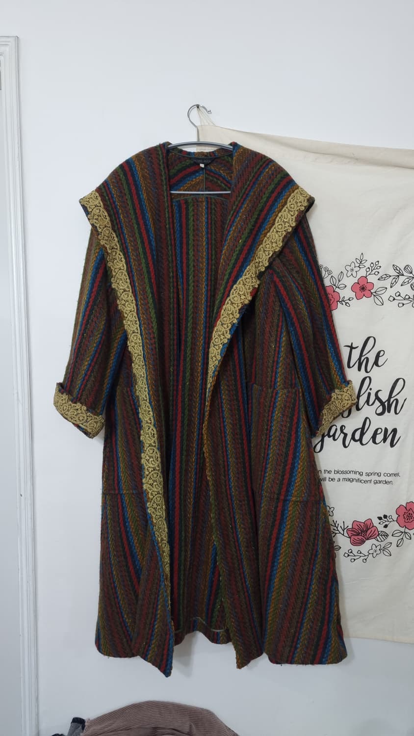 히피스타일 맥시 오버핏 로브 코트 상품이미지1